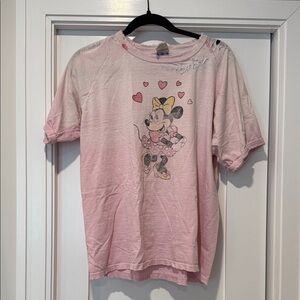 Upcycled gradient dyed Disney Minnie Mouse tee